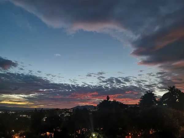 Zachód Słońca Centrum Meksyku — Zdjęcie stockowe