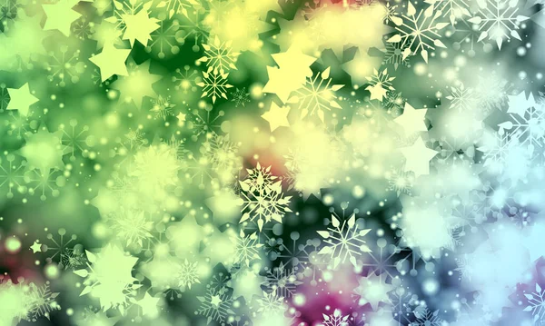 Christmas Holidays Merry Christmas Star Shines Snow Flakes Christmas Balls — Stock Photo, Image