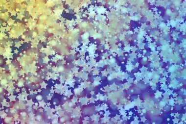 Noel tatili, mutlu noeller, yıldızlar parlar, kar taneleri Noel baloları bulanık kar taneleri