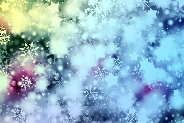 Vacanze Natale Buon Natale Splende Stella Fiocchi Neve Palle Natale — Foto Stock