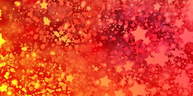 Noel tatili, mutlu noeller, yıldızlar parlar, kar taneleri Noel baloları bulanık kar taneleri