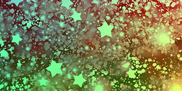 Weihnachtsfeiertage Frohe Weihnachten Sterne Leuchten Schneeflocken Weihnachtskugeln Verschwimmen Sterne Verschwimmen — Stockfoto