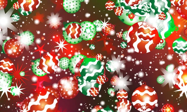 Різдвяні Свята Веселі Різдво Зірки Сяє Снігові Пластівці Різдвяні Кульки — стокове фото
