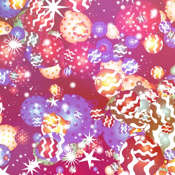 Fiestas Navidad Feliz Navidad Estrellas Brilla Copos Nieve Bolas Navidad —  Fotos de Stock