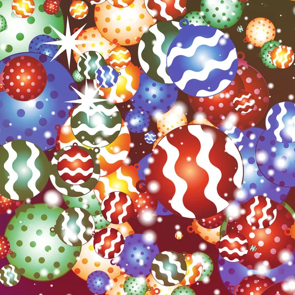 Karácsonyi Ünnepek Boldog Karácsonyt Csillag Ragyog Hópelyhek Karácsonyi Golyók Elmosódott — Stock Fotó