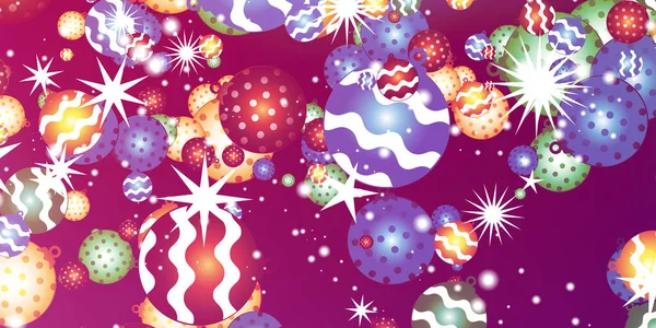 Fiestas Navidad Feliz Navidad Estrellas Brilla Copos Nieve Bolas Navidad — Foto de Stock