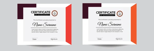 Certificado Apreciação Realização Imprimir Pronto Projetado Para Diploma Prêmio Negócio — Fotografia de Stock