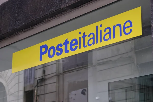 Logo Poste Italiane Spa Principal Servicio Postal Italia Compañía Cotiza —  Fotos de Stock