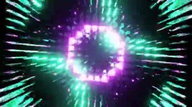 Disko partisi dengeleyicisi yanıp sönen ışıklar top VJ döngü arkaplanı