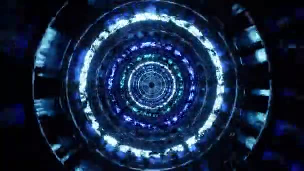 Μπλε Κύκλος Πάγου Βρόχο Καθρέπτη Τοίχο Φόντο — Αρχείο Βίντεο