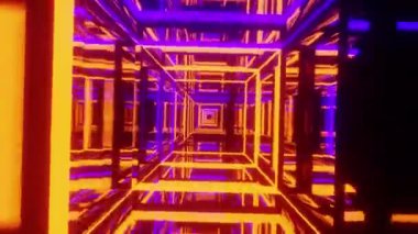 Uzay kare döndürülmüş tünel VJ döngüsü