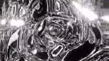 Siyah beyaz gürültülü tünel VJ döngüsü