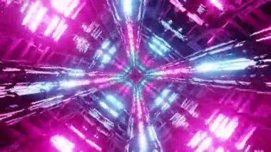 Bilim kurgu pembe tünel VJ döngüsü
