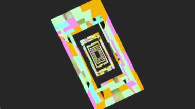 Renkli oda tüneli VJ döngüsü