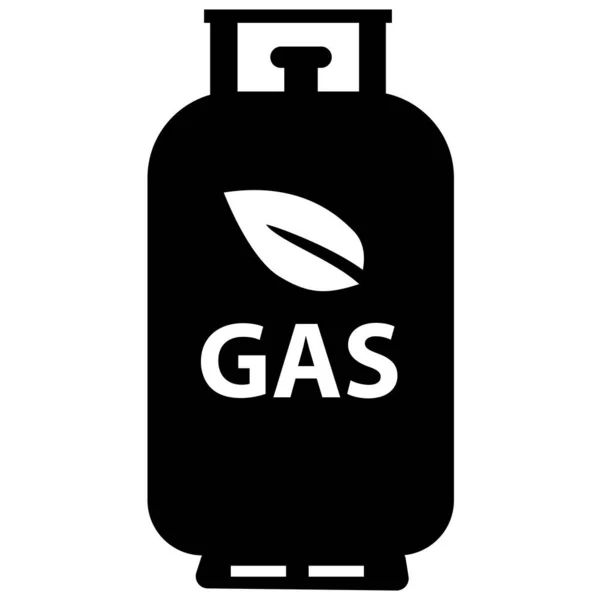 白色背景上的沼气罐图标 沼气标志 气体生产和储存符号 扁平风格 — 图库矢量图片