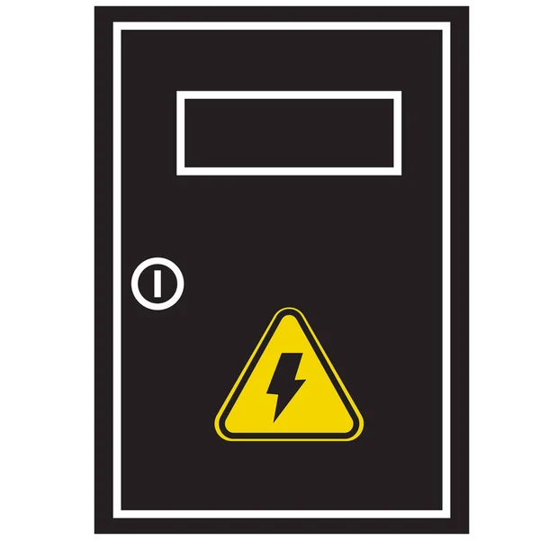 Schalttafelsymbol Auf Weißem Hintergrund Elektrisches Kastenschild Elektrische Schalttafel Symbol Flacher — Stockvektor