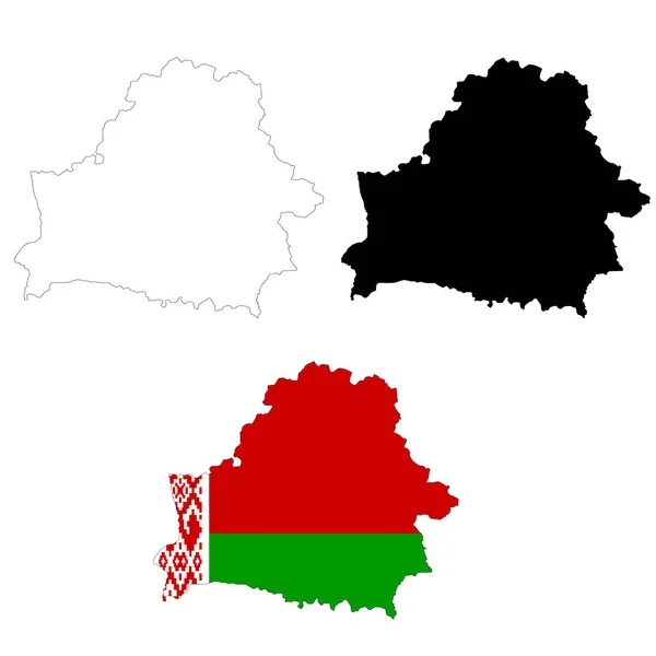Карта Беларусь Белом Фоне График Карты Беларуси Векторная Карта Беларуси — стоковый вектор