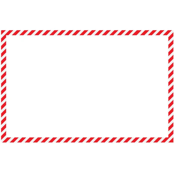 白色背景的甘蔗框架 圣诞和新年糖果框架 圣诞节的边界 扁平风格 — 图库矢量图片