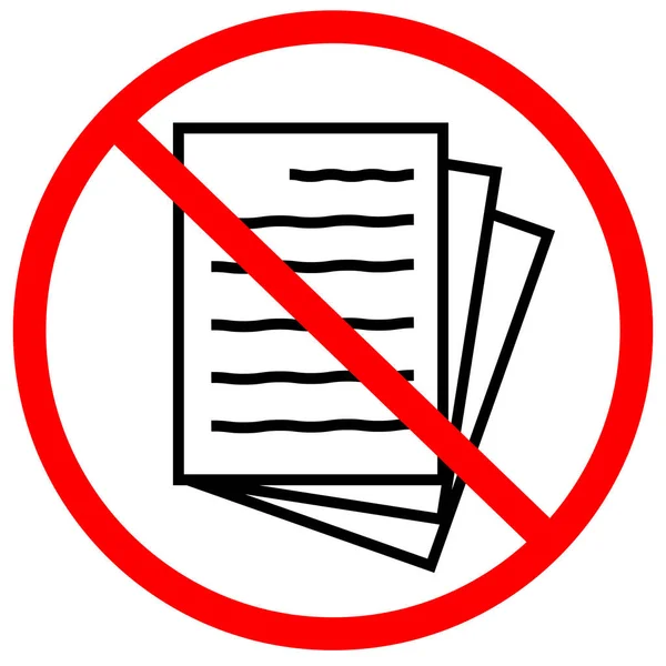 Δεν Υπάρχει Εικονίδιο Εγγράφου Αρχείου Λευκό Φόντο Σήμα Σταυροειδούς Εγγράφου — Διανυσματικό Αρχείο