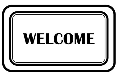 floor mat icon on white background. Welcome mat sign. flat style.