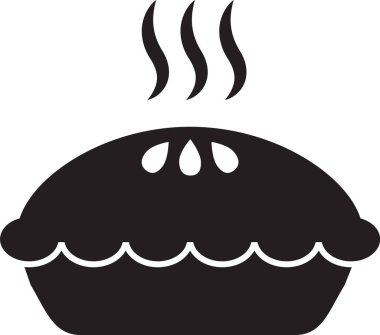 Pie icon on white background. Hot pie sign. flat style. 