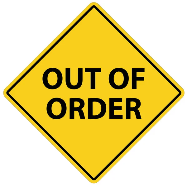 Out Order Sign Out Order Warning Symbol Elevator Safety Sign — Stock Vector