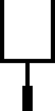 Beyaz arka planda Amerikan futbolu kapısı simgesi. Spor malzemeleri. Maç golü. düz biçim.