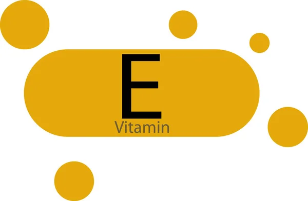 Vitamine Icoon Witte Achtergrond Medisch Symbool Concept Vlakke Stijl — Stockvector