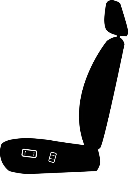 白色背景的侧座图标 车座标志 现代汽车座椅的标志 扁平风格 — 图库矢量图片