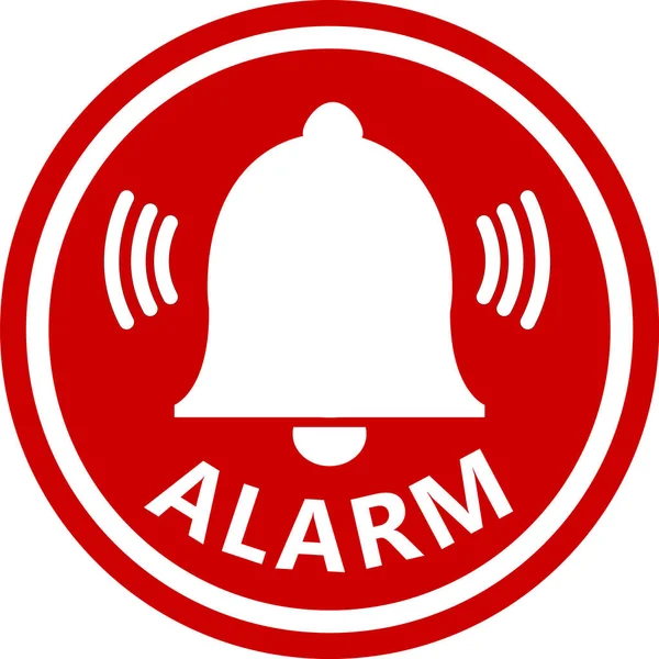 Alarm Symbol Auf Weißem Hintergrund Alarmzeichen Flacher Stil — Stockvektor