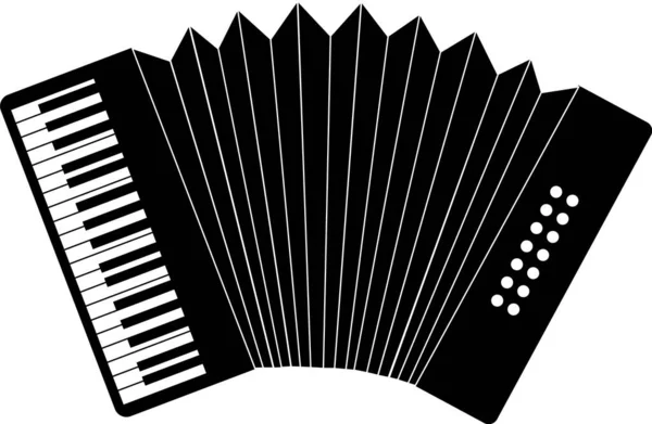 Εικονίδιο Ακορντεόν Λευκό Φόντο Χρωματικό Ακορντεόν Παλιό Ακορντεόν Μουσικό Όργανο — Διανυσματικό Αρχείο