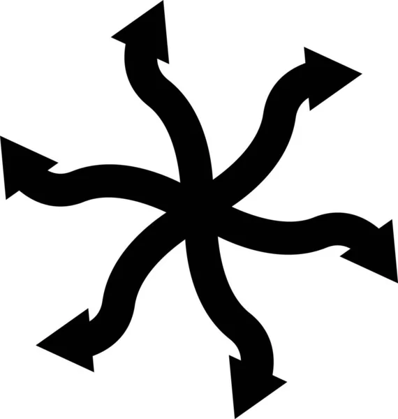 Vielseitiges Symbol Auf Weißem Hintergrund Flexibilitätslinienzeichen Flacher Stil — Stockvektor