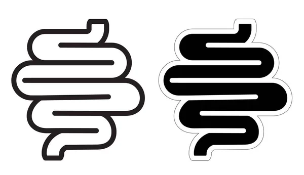 Значок Лінії Кишечника Знак Травної Системи Символ Системи Травлення Плоский — стоковий вектор