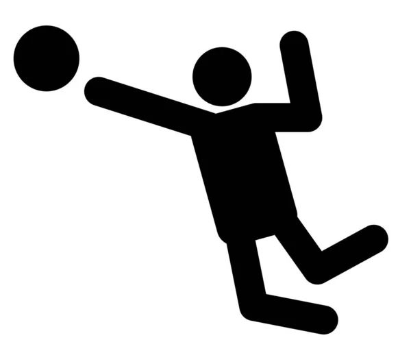Volleybal Icoon Volleybalbord Spelen Vlakke Stijl — Stockvector