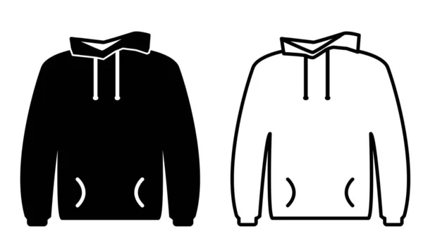 Hoodie Icon Hooded Sweatshirt Sign Hoody Symbol Flat Style — Stock Vector