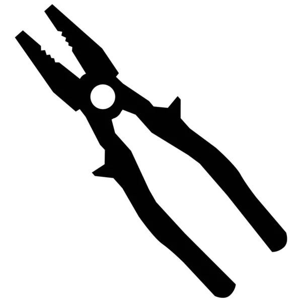 Pliers Icon Combination Pliers Sign Black Pliers Symbol Flat Style — Stock Vector