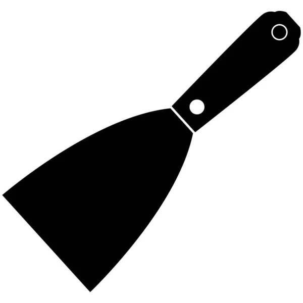 Иконка Ножом Шпатлевочный Нож Ручкой Хаммер Энд Строить Ремонтировать Знак — стоковый вектор