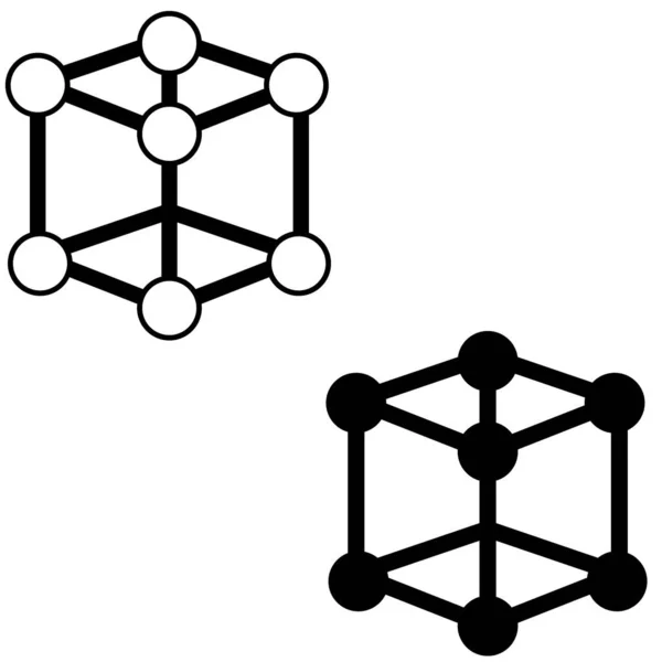 Значок Молекулярного Соединения Пример Молекулярных Соединений Плоский Стиль — стоковый вектор