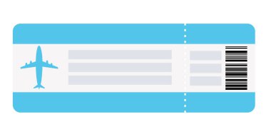 Uçak bileti ikonu. Uçak bileti sembolü. Havaalanı ve uçak geçiş belgesi. düz biçim.