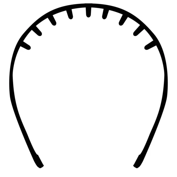 Haarband Icoon Cirkel Haarband Teken Haarband Symbool Vlakke Stijl — Stockvector