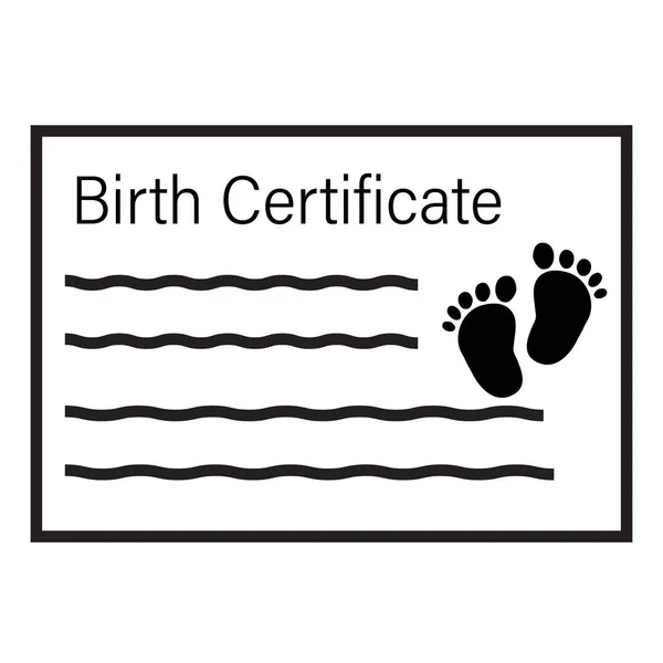 Születési Anyakönyvi Kivonat Ikon Aranyos Születési Anyakönyvi Kivonat Kiskutya Születési — Stock Vector