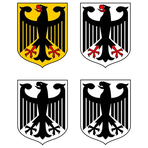 Escudo Armas Alemania Escudo Armas Alemania Alemania National Country Flag — Vector de stock