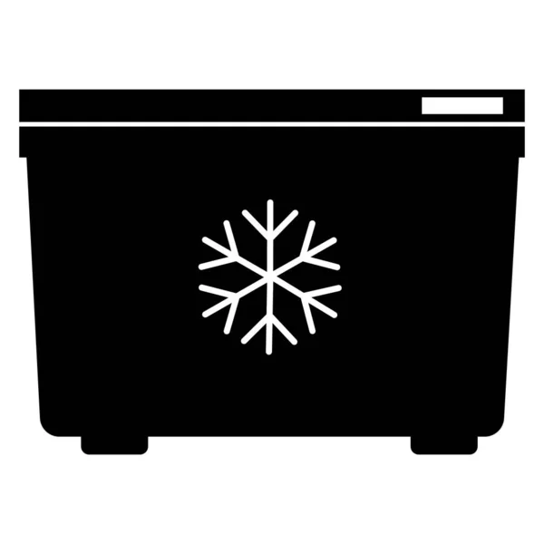 Ícone Congelador Mini Sinal Ícone Frigorífico Estilo Plano — Vetor de Stock