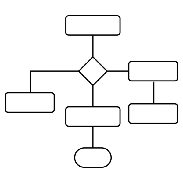 Ikona Vývojového Diagramu Symbol Močového Systému Lidské Ledviny Močový Měchýř — Stockový vektor