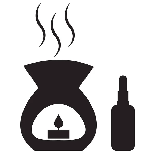 Aroma Therapy Icon Aromatherapy Sign Essential Oils Aroma Lamp Symbol — Stock Vector