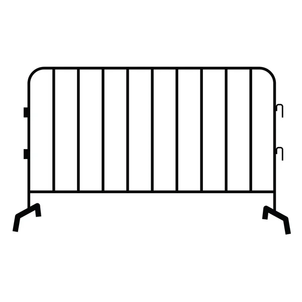 Portable Steel Fence Icon Urban Portable Steel Barrier Sign Barrier — Stock Vector
