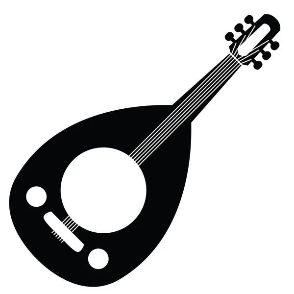 Oud Icon Oud Moon Sign Oud Instrument Symbol Flat Style — Stock Vector