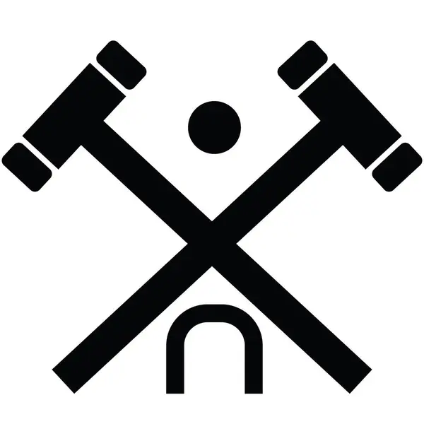Иконка Крокета Знак Крокета Символ Оборудования Крокета Плоский Стиль — стоковый вектор
