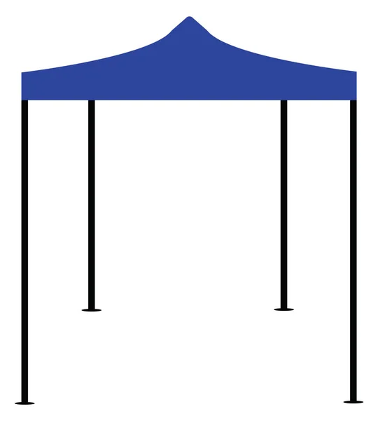 Blue Folding Tent Icon Pop Gazebo Symbol Canopy Tent Sign — Stock Vector