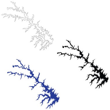 Anna Gölü Harita simgesi. Virginia Harita tabelası. Anna Gölü düz stil..